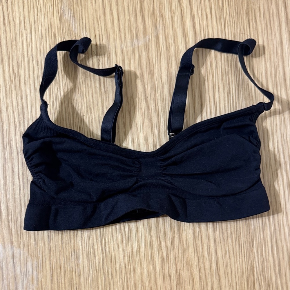 Skims Black Wireless Bralette - Comfort Stretch Bra